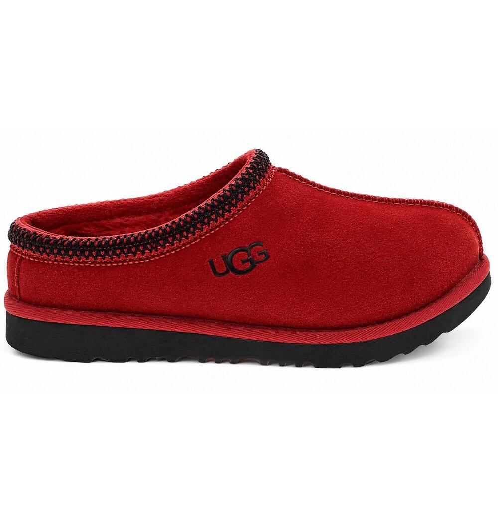UGG Scuffette Womens Suede Leather Lined Slip-On Slippers Red/Black US 5 Holiday